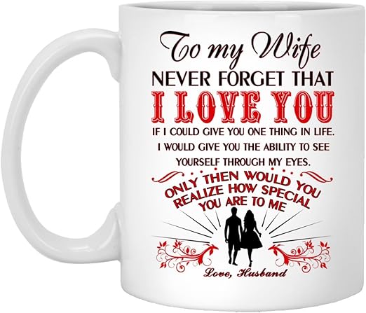 to my wife never forget that i love you mug