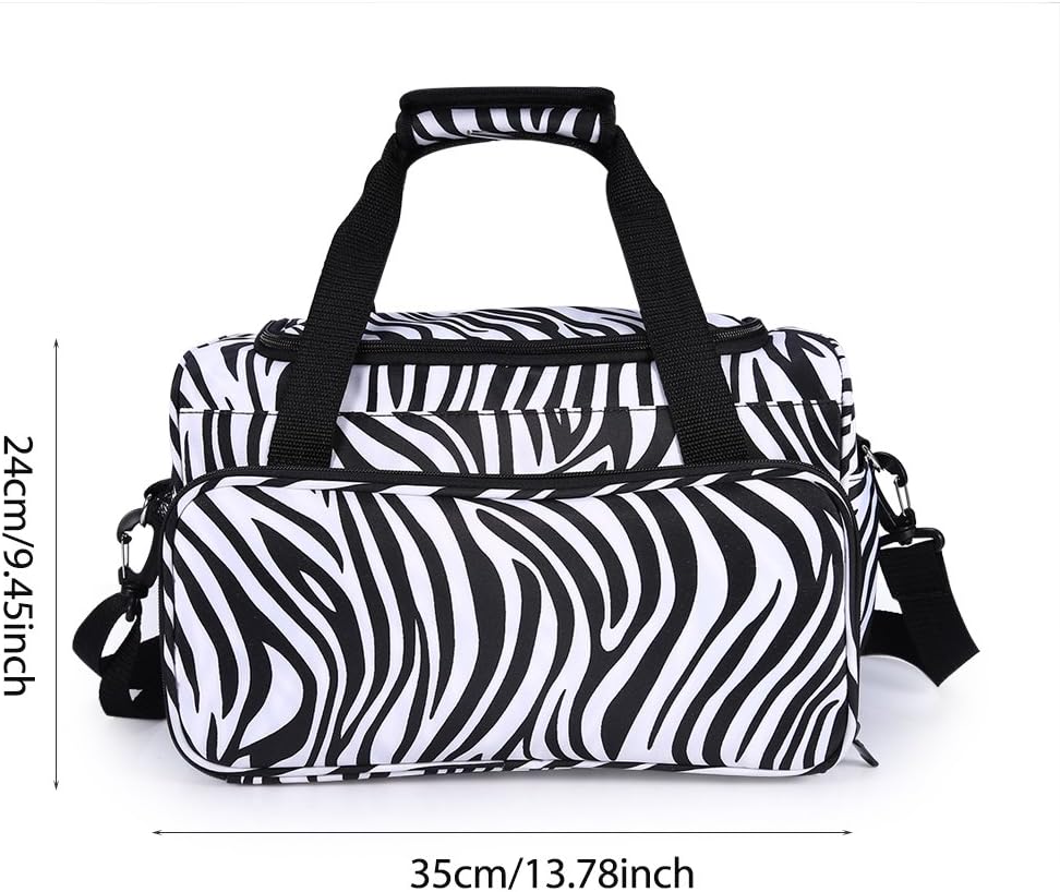 hairdressing bagsZebra Hairdressing Tools Bag, Stripe Canvas Salon Handbag - Image 3