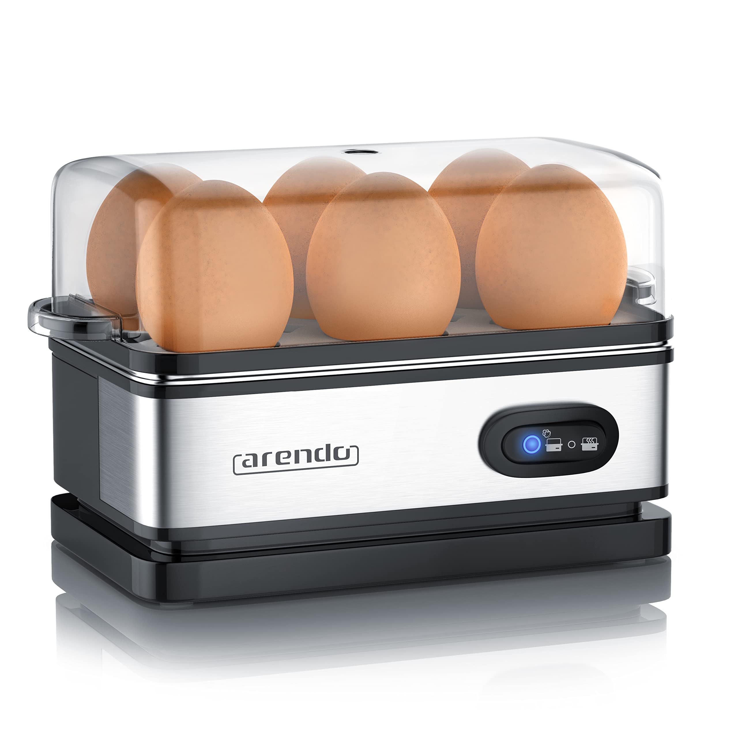 arendo-Cuecehuevos-Sixcook-de-Acero-Inoxidable-con-funcion-de-Mantenimiento-de-Calor-Egg-Cooker-Capacidad-1-6