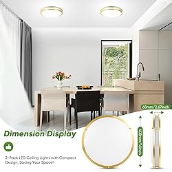 TOBUSA 16in 50W LED Flush Mount Ceiling Lights