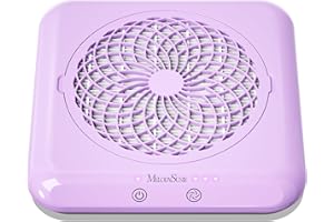 MelodySusie Nail Dust Collector,SproF Professional 4500 RPM Nail Vacuum Fan Vent Dust Collector with 3 Suction,Touch Control,