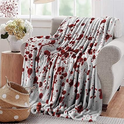 Amazon Com Xaviera Doherty Cool Blanket Horror Splashes Of Blood