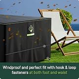 AWNIC Garden V Shaped Sofa Cover Waterproof UV Rattan Corner 254x254x85x71cm view 5