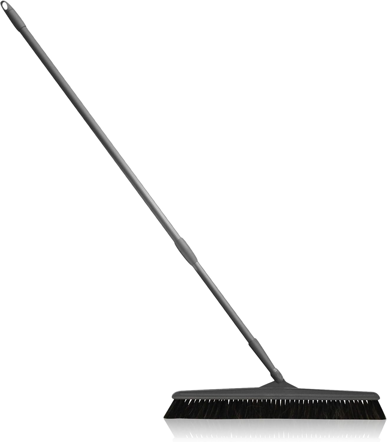Handysweep Wide Push Broom with Telescoping Handle and Angled Bristle Head for Indoor and Outdoor Household Cleaning, Heavy Duty Sweeper for Kitchen, Bathroom, Garage, Adjustable Length: Kitchen & Dining