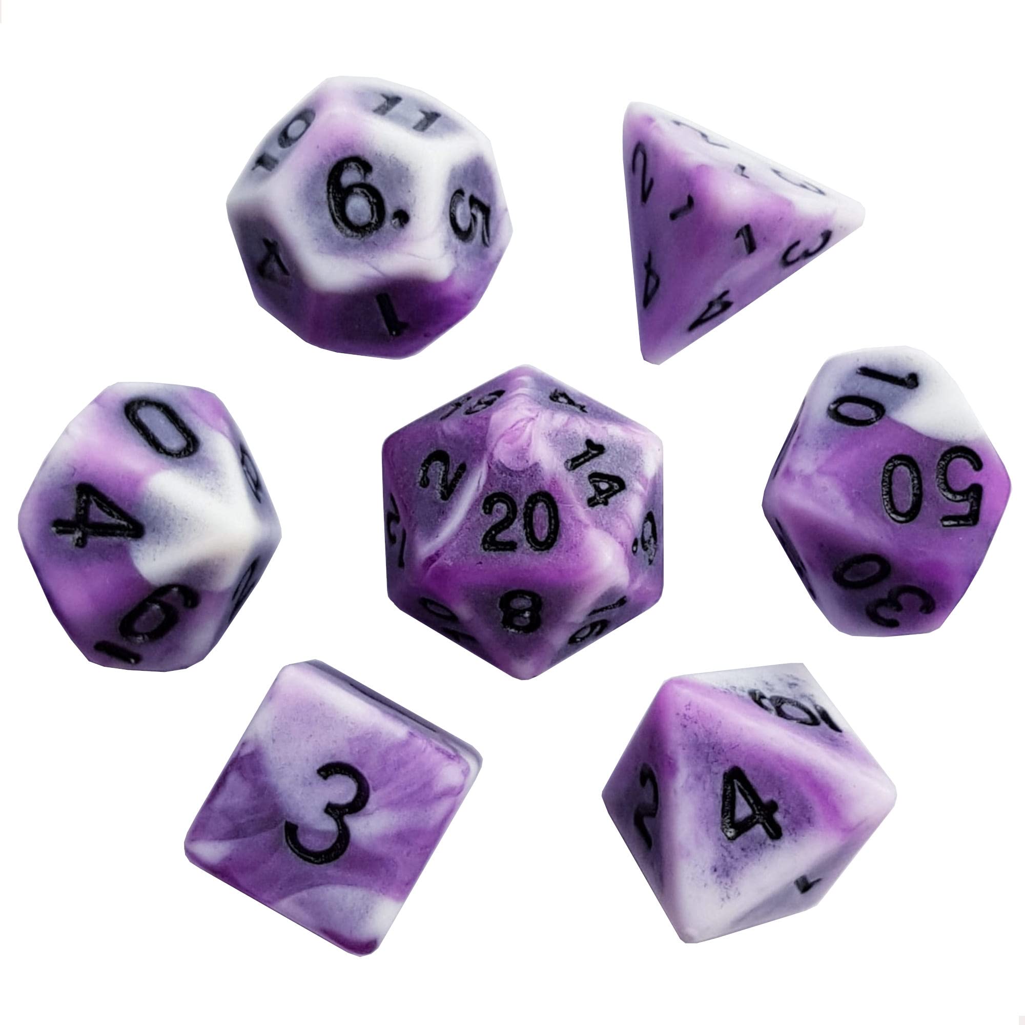 Beast Totem Dice - MULTIPLE SYLES - Polyhedral TTRPG Dice - for RPGs card games and Tabletop RPG's - CHOOSE YOUR STYLE (Purple)