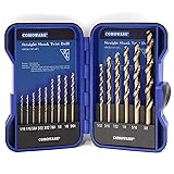 COMOWARE 15Pcs Drill Bit Set (1/16"-3/8"), M35 HSS