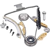 94201S Engine Timing Chain Kit Guide Tensioner Crank Shaft Phaser Sprocket | Compatible with 2.0L 2.2L 2.4L Chevy GMC Buick Pontiac Saab Saturn Replace# 12680750 9-4201S 9-4201SX 9-4202S