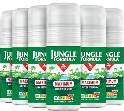 Jungle Formula Maximum Insect Repellent Roll-On 6 x 50ml DEET 50%