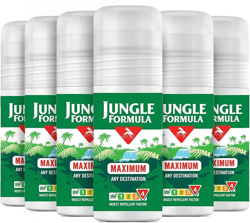 Jungle Formula Maximum Insect Repellent Roll-On 6 x 50ml DEET 50%