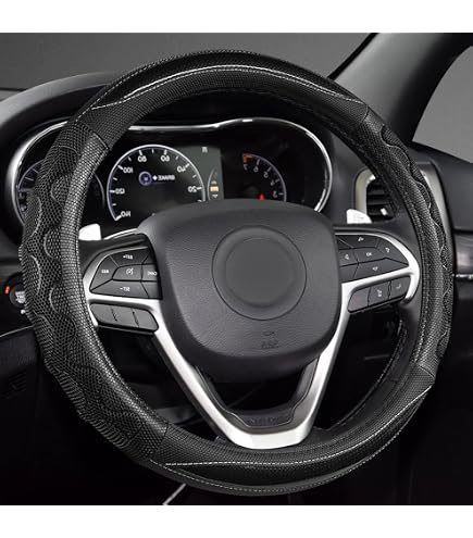 MEWANT DIY Steering Wheel Cover For Chevy Tahoe & Silverado 1995–1997 – Stitched Wrap For Better Grip