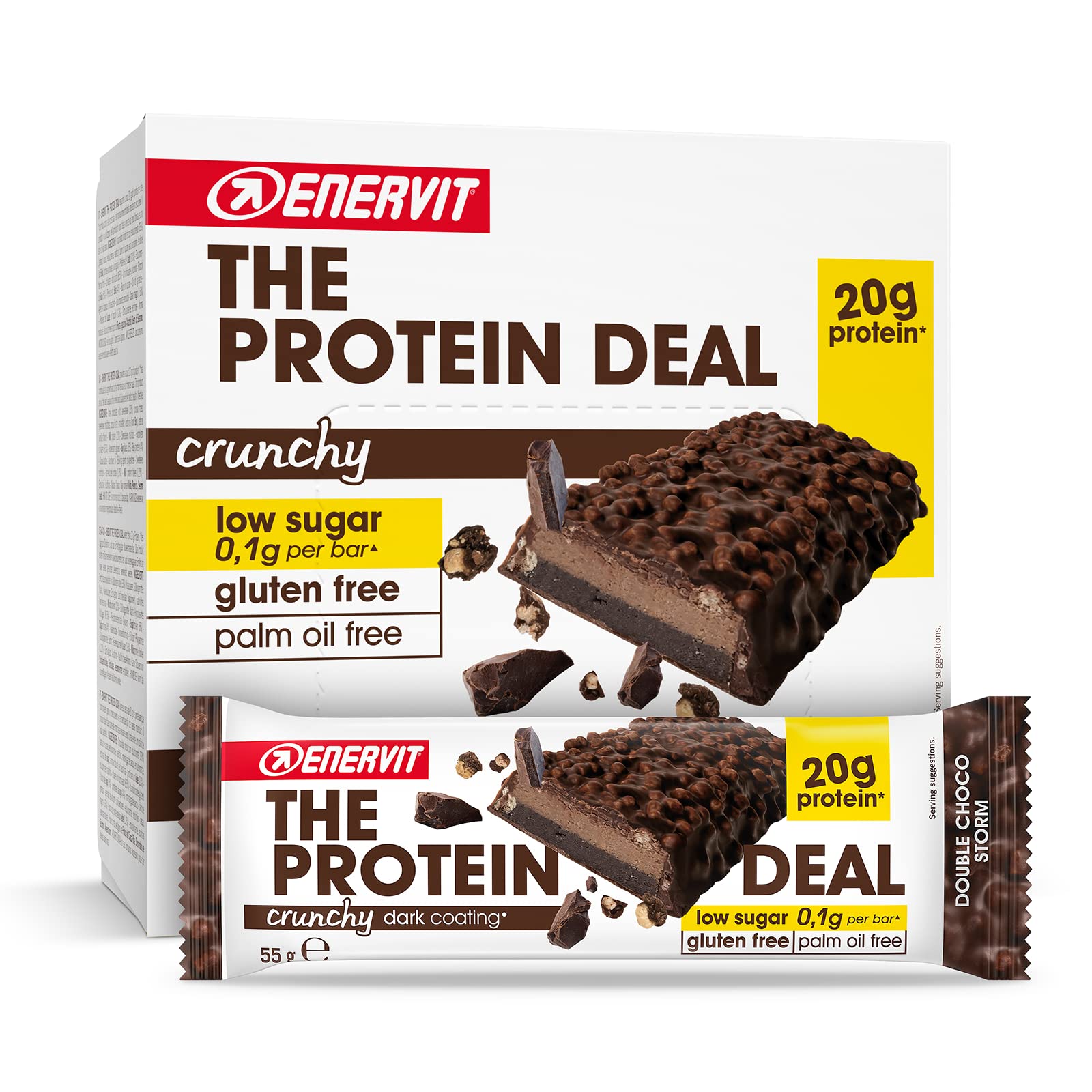 Enervit The Protein Deal Bar (Double Choco Storm, Pack of 12 Bars)