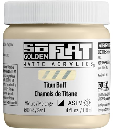 GOLDEN SoFlat Matte Acrylic Paint - Permanent Yellow Deep, 4 Fl. Oz. Jar, Professional Quality