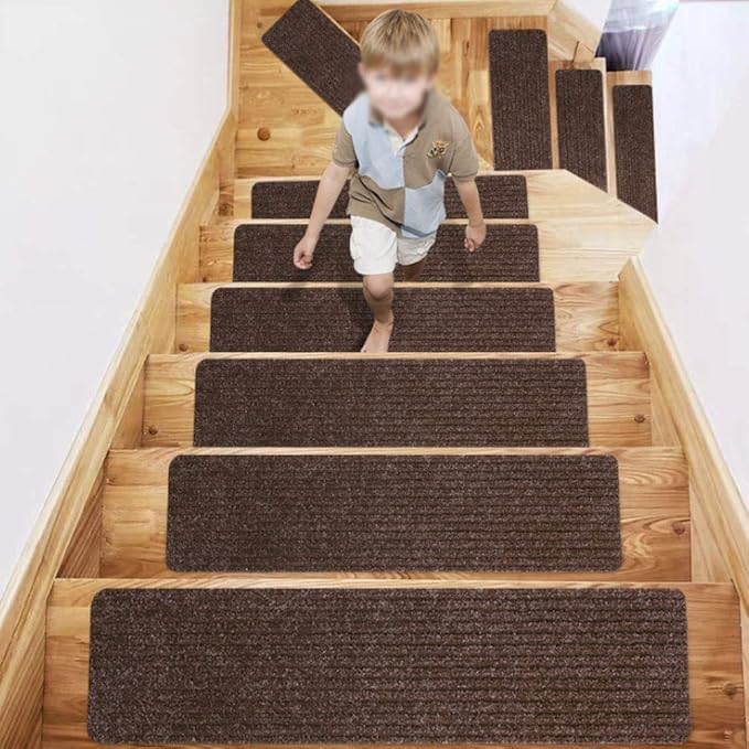 Stair Treads Carpet Non Slip Skid Indoor Stair Runners for Wooden Steps