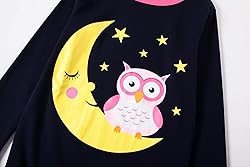 Family Feeling Moon Owl Big Girls Long Sleeve