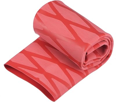 Sourcing Map Heat Shrink Wrap Tubing 50mm Dia 81mm Flat 0.5m Red 2:1