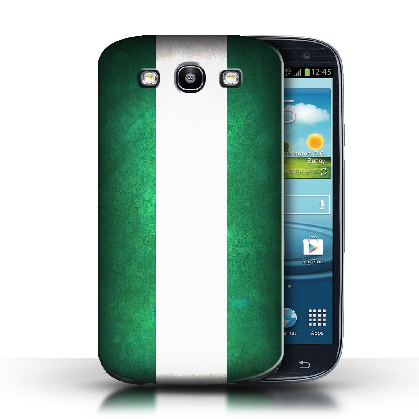 Printed Hard Back Case for Samsung Galaxy S3/SIII/Flags collection/Nigeria/Nigerian