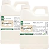 GreenHealth Peppermint Essential Oil &ndash; 2 Pack (16 fl oz Each) &ndash; 100% Pure &amp; Uncut &ndash; White Plastic Jugs &ndash; Bulk Essential Oil for Diffusers, DIY, Cleaning