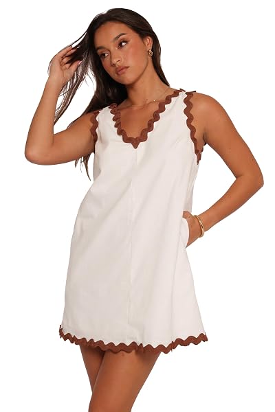 PETAL & PUP CALLIOPE MINI DRESS – WHITE...