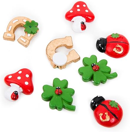 8 Pezzi Piccolo Mini Portafortuna Fortuna Simboli A Ferro Di Cavallo Fortunato Coccinella Quadrifoglio Verde In Oro Rosso Bordo Decorativo Diffusa Parti Streudeko Capodanno Capodanno Compleanno Fest Amazon It Casa E Cucina