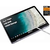 SAMSUNG Chromebook Plus V2 360 2-in-1 Laptop w/Dual Webcam (12.2" FHD+ Touchscreen,Intel Celeron 3965Y, 4GB RAM, 128GB (64GB