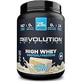 Revolution Nutrition, High Whey, Protein Powder, Whey Isolate, Superior Formula, Gluten Free, Lean Muscle Mass For Men & Wome