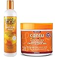 Cantu Shea Butter for Natural Hair Moisturizing Curl Activator Cream (12 Fl Oz) and Moisturizing Twist & Lock Gel (13 Oz)