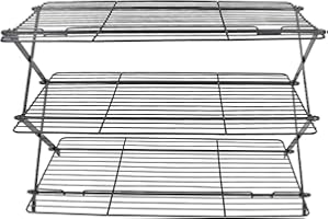 Collapsible Cooling Rack for Baking,Folding Cooling Grid,Adjustable Stackable Roasting Cooking Drying Wire Cooling Rack for C