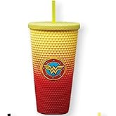 Spoontiques Wonder Woman 32oz Acrylic Studded Travel Cup