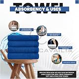 GC GAVENO CAVAILIA Large Towels Bath Sheet 4 Pack Egyptian Cotton 75x135 cm view 5