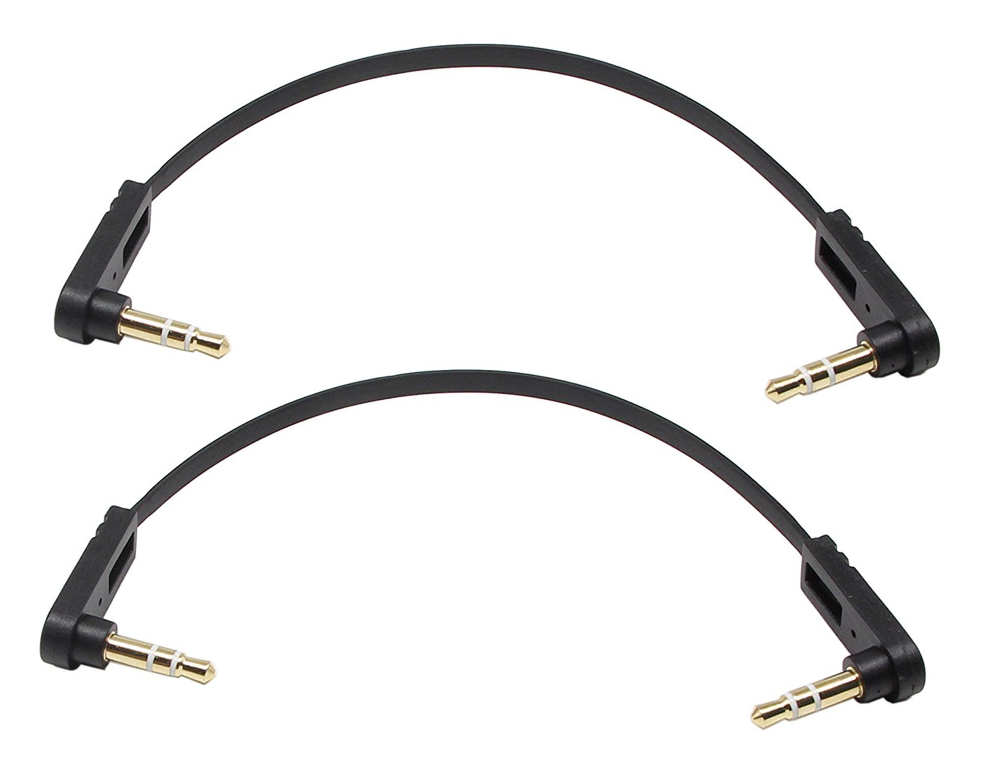 zdyCGTime 3.5mm audio cable, Right Angle Gold Plated 3.5mm Auxiliary Audio Stereo Male to Male Cable(0.5 Feet)