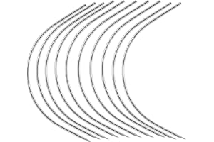 CHUANCI 10PCS Precision Curved Body Piercing Needles Sterilized Surgical Stainless Steel Body Piercing Needles 20G/18G/16G/14G Choosable