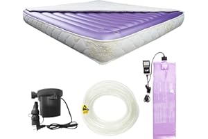Waterbed Free Flow Full Wave Mattress - Softside Water Bed Mattress Heater Thermostat Waterbed Set Easy to Use Suitable for H