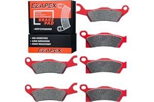 EZAPEX Brake Pads Front and Rear Compatible with Can-Am Outlander 450 500 570 650 800R 850 1000 EFI XT XT-P XMR DPS Max XT/XT-P/XMR/DPS Ceramic 3 sets 705601014