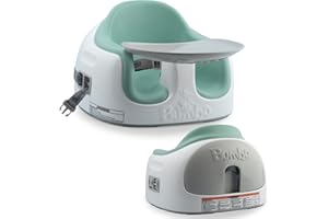 Bumbo 3-in-1 Baby Multi Seat Booster with Feeding Tray, 6-36 Months Old, Hemlock - High Chair and Floor Seat Accessory for Babies, Infants, and Toddlers