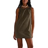 Silly Turtle Womens Summer Open Back Sunshine Dresses 2024 Casual Beach Cotton Linen Mini Dress