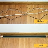 AGPTEK Floor Cord Cover Protector 2m Black 3 Channels Home Office Cable view 8
