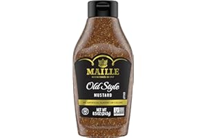 Maille Mustard for Marinades, Mustard Sauce and Tasty Recipes Old Style Squeeze Gluten Free and Kosher Mustard 8.5 oz