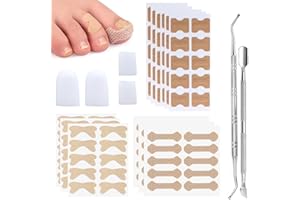 Ingrown Toenail Correction Kit – 124PCS Professional Toenail Straightening Set with Corrector Strips, Nail Lifters, Toe Prote