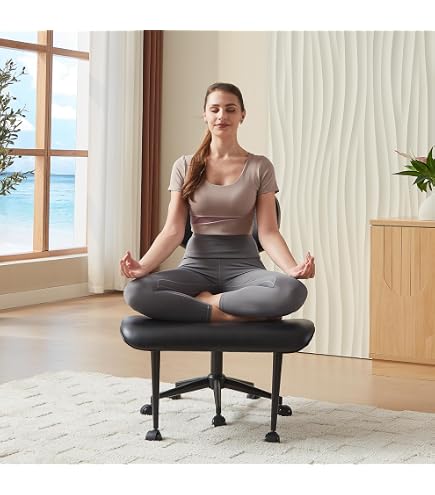 Amazon.com: Giantex Ergonomic Cross Legged Office Chair with