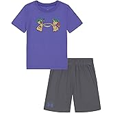 Under Armour Baby Boys' 2-Piece Short Sleeve T-Shirt and Shorts Set, Outdoor Collection, Starlight Hammock, 18M