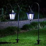 Unibos Set of 2 Solar Classic LED Shepherd Hanging Garden Lanterns Coach view 5