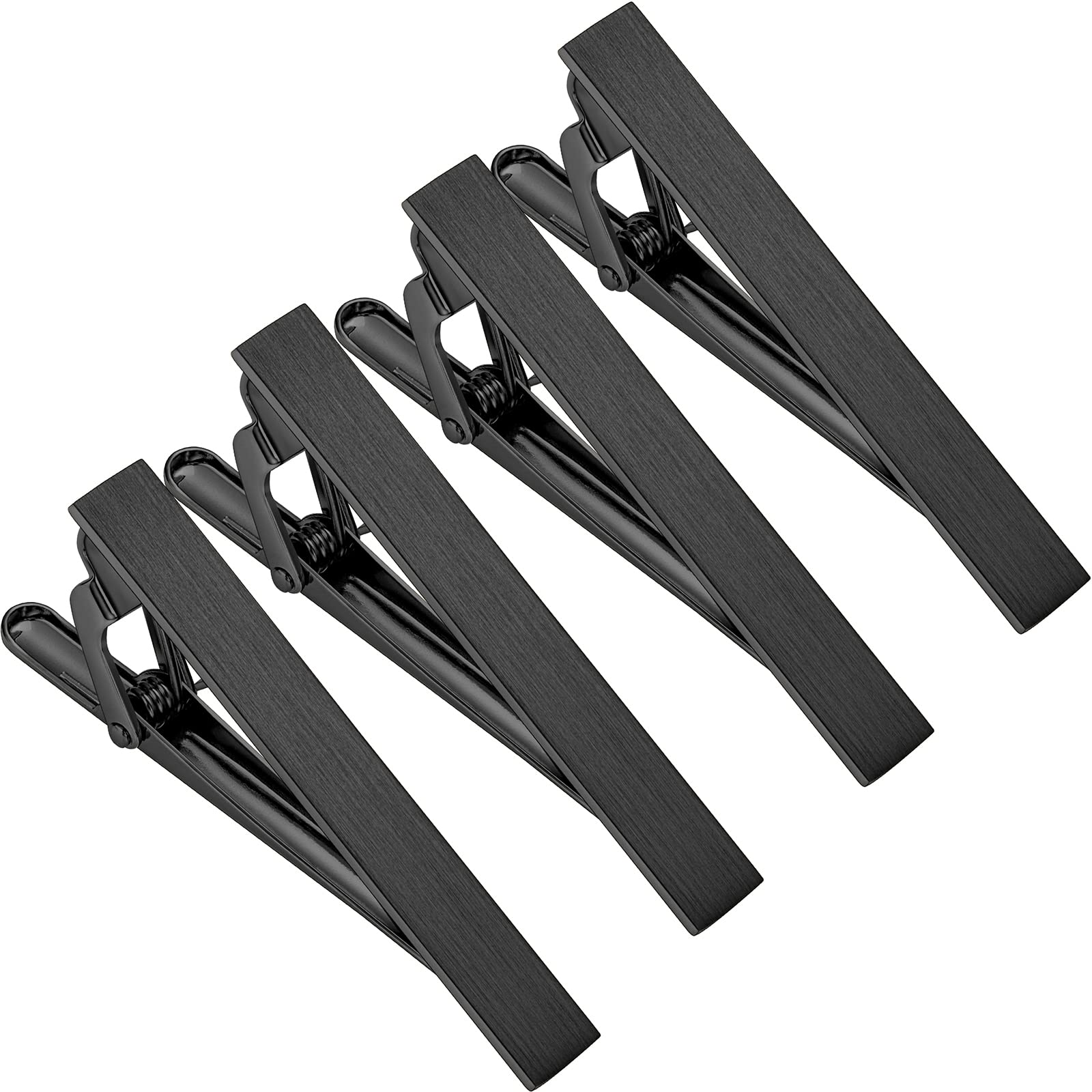 HAWSON 2 inch Tie Clip for Men in 1pcs/ 3pcs/4 pcs, Tie Bar Clip for Men's Skiny Necktie, Tie Pin Clip Gift Set for Working, 0.3 inches, metal