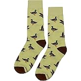 SockFly Mallard Duck Dress Socks Funny Novelty Crazy Fun Design Men Size 8-12 Cotton Casual Crew Colorful Funky Fancy Socks Gift for Men
