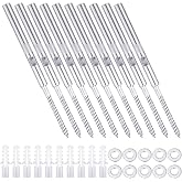 10 Pcs Floating Shelf Invisible Bracket Floating Shelf Supports Metal Blind Wall Mounted Support Hidden Fireplace Mantel Brackets for DIY, Shelving Mounting Hardware Included, 6.5 x 0.39 Inches