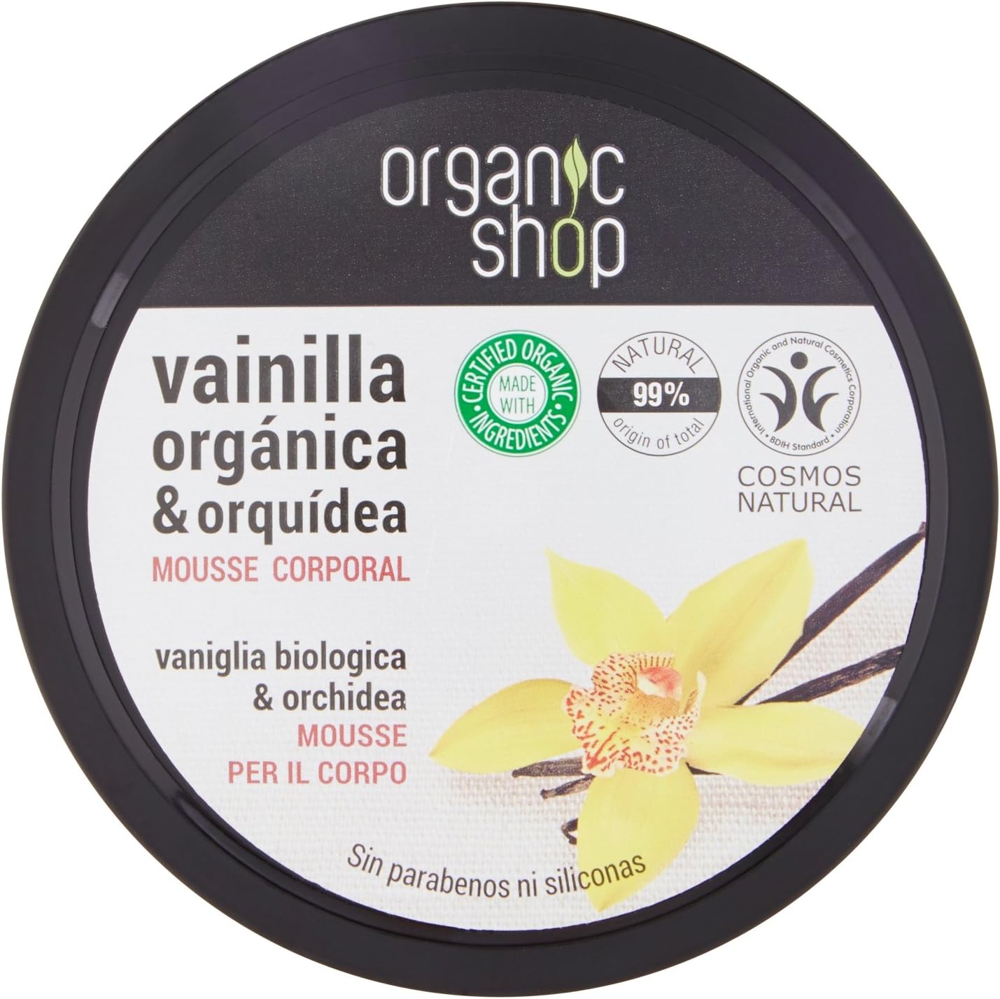 Mousse corpo vaniglia e orchidea
