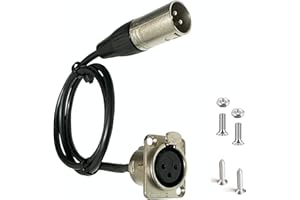 DIYTECH Premium Stage Box, XLR Patch Panel, XLR Panel Mount, XLR Floor Box, XLR Pass Through Connector - No Solder for Pro Audio Installations (XLR Female to XLR Male)