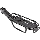Schwinn Deluxe Alloy Rear Bike Rack, 20 lbs Capacity, Lightweight, Compact and Durable Construction, Fits Most Adult Bicycles, Cargo Options for Backpack, Gear &amp; More, Bicycle Rack for Back of Bike