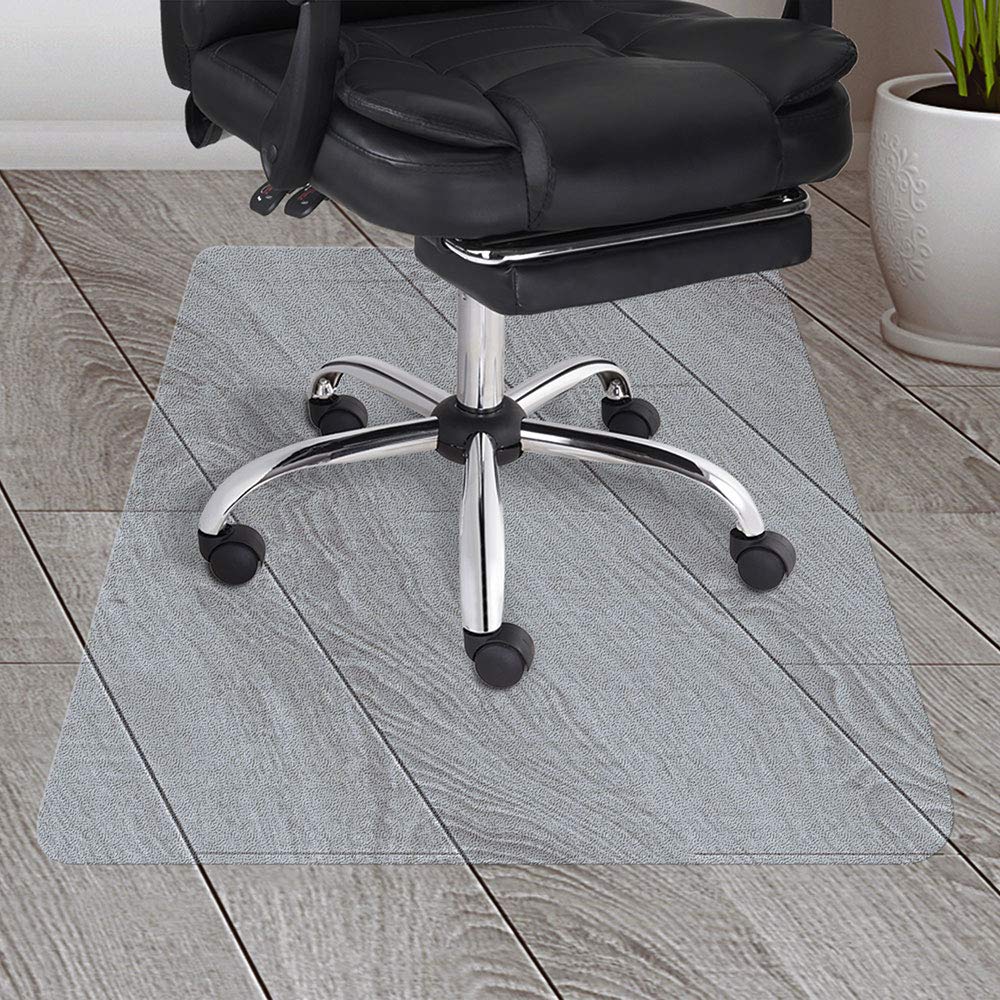 Yescom Office Chair Mat for Hard Wood Floors Clear Rectangle PVC Floor Mat Protector with Lip 1.5mm Thickness 48" x 36"