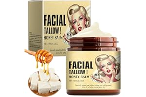 HGTG Whipped Beef Tallow and Honey Balm, Grass Fed Grass Finished Face Cream, Tallow Face Moisturizer, Beef Tallow Balm for Skin Care