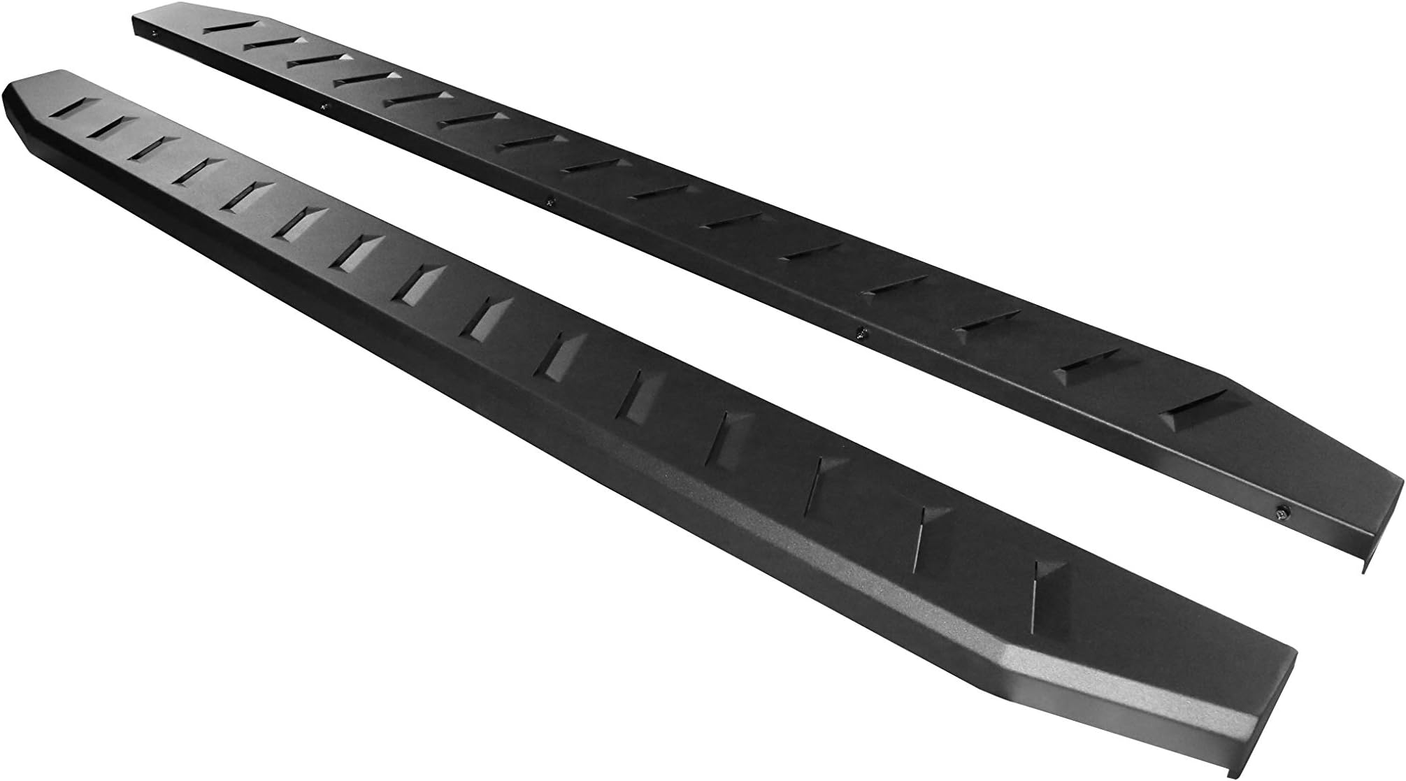 Ziruiautopart 6 Inch Black Running Boards for 2007-2018 Chevy Silverado GMC Sierra Crew Cab | Rust Resistant & Heavy Duty | Nerf Bars Side Steps | No Drill Installation